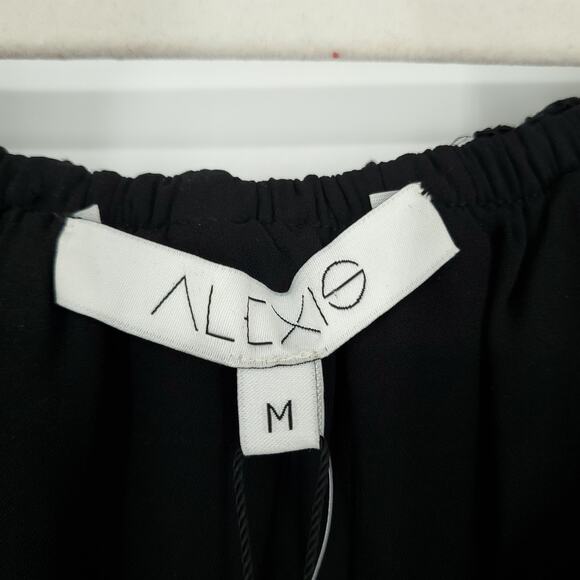 Revolve Alexis Laurena Off the Shoulder Black Top Size Medium NWT - Picture 9 of 11